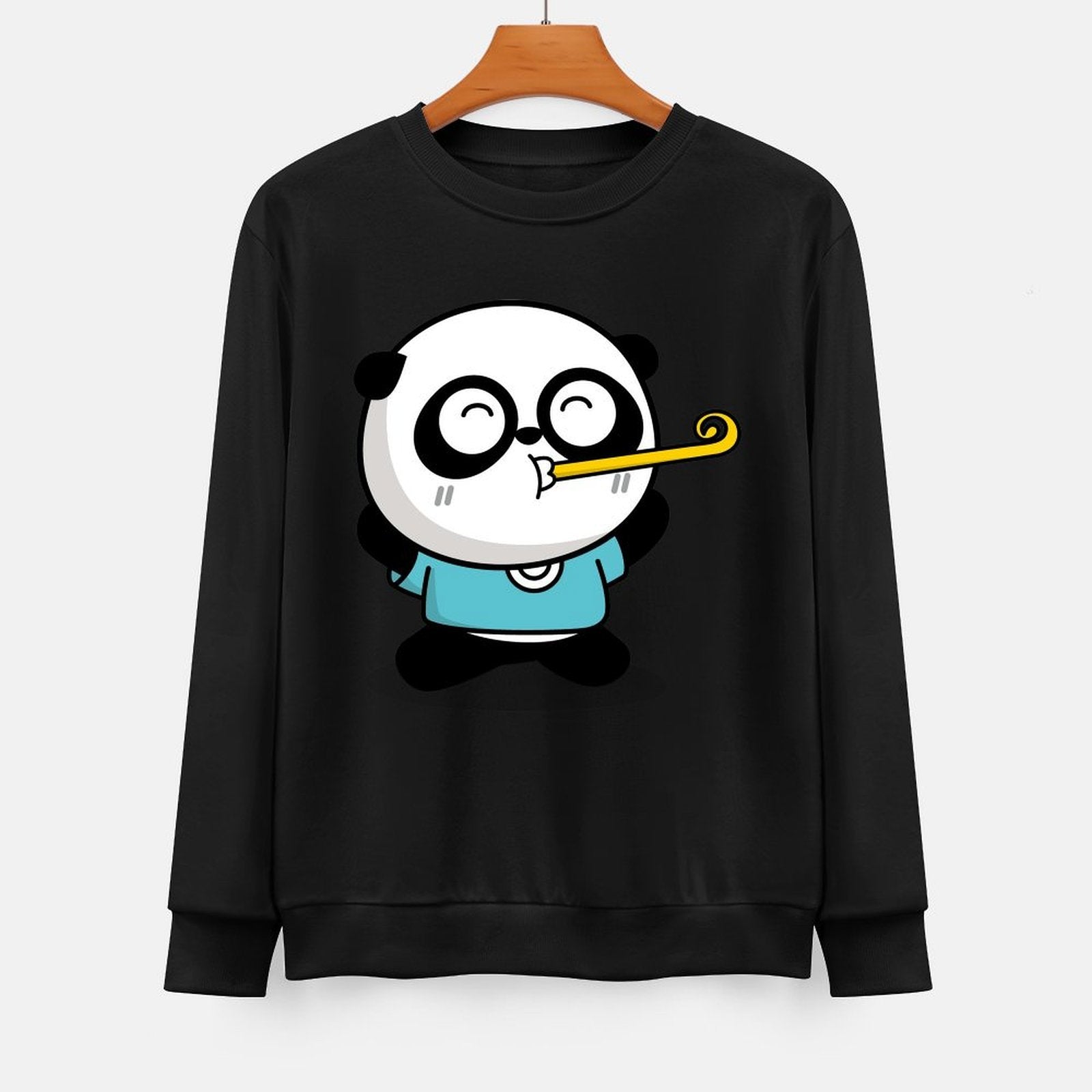 Front Patterned Long Sleeve TopBreathable Double-Stitched